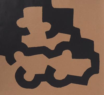 Eduardo CHILLIDA (d’après) - Abstraction noire - Lithographie, Signée 2