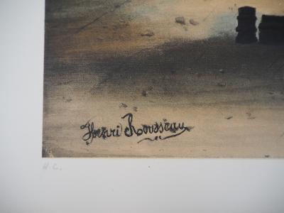 Le DOUANIER ROUSSEAU (after) - Paris: Ile de la Cité and Notre-Dame - Lithograph, Signed 2