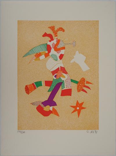 Otmar ALT - Personnage féerique, 1974 - Zincographie originale, Signée au crayon 2