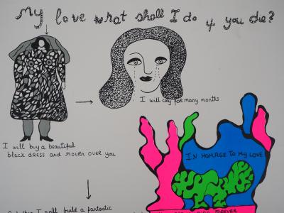 Niki DE SAINT PHALLE - Homage to my love, 1968 - Sérigraphie originale signée au crayon 2