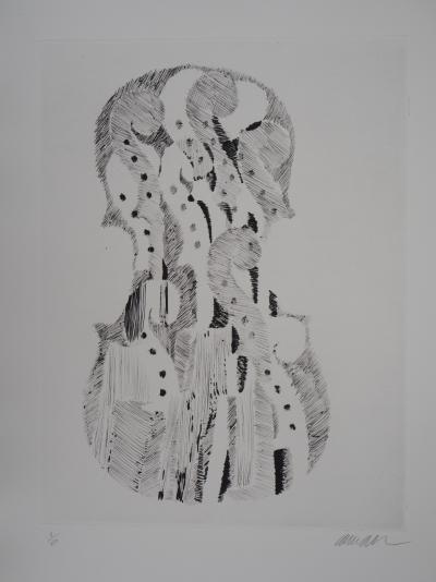 ARMAN - Violin and spare parts - Original signed etching 2