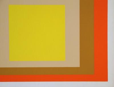 Josef ALBERS (d'après) - Hommage au Carré - Oui Monsieur, 1977 - Sérigraphie en couleurs 2