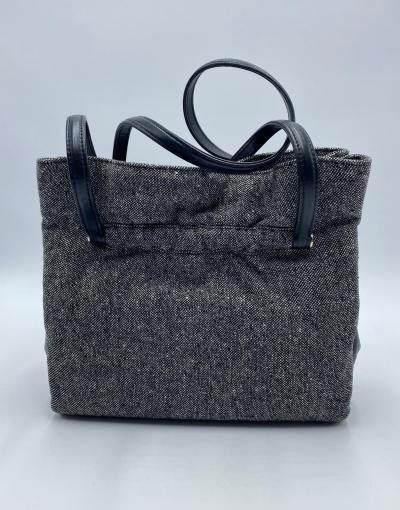 Christian DIOR, Sac (1998) en lainage chiné noir 2