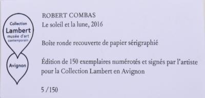 Robert COMBAS - Le soleil et la lune, 2016 - Original cardboard box, cover with serigraph paper (hand-signed) 2