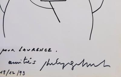Philippe GELUCK - Le Chat : les avocats - Dessin original à l’encre, Signé 2