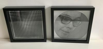 Victor VASARELY(d’après) -  Cinétiques III + Portrait Vasarely, 1973 - Ensemble de deux sérigraphies 2