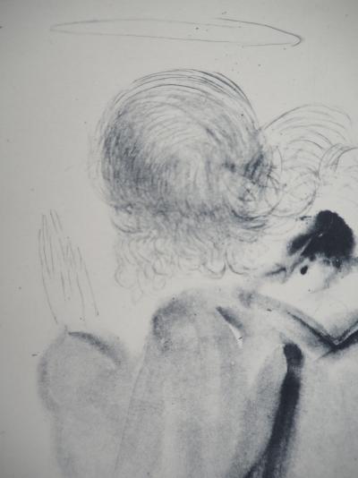 Salvador DALI - Paradis 2 : L’Ange - Héliogravure et eau-forte signée 2