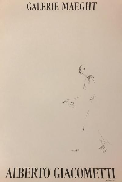 Alberto GIACOMETTI -  Galerie Maeght, 1957 - Affiche lithographique 2
