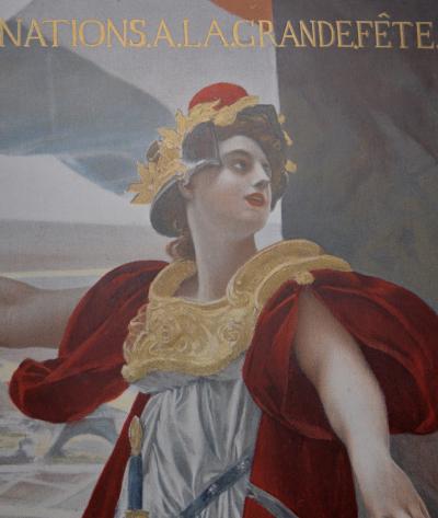 François FLAMENG - La France convie les nations à la grande Fête de la Paix, 1899 - Large lithographic poster 2