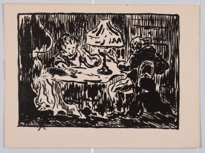 Paul RANSON - Interior Scene, 1894 - Small lithograph 2