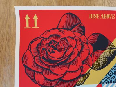 Shepard FAIREY (Obey) - Rise Above Flower, 2021 - Sérigraphie signée et numérotée 2