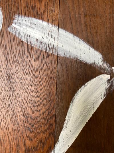 Jérôme MESNAGER  - Homme en blanc, 2021 - Gouache sur panneau de bois 2