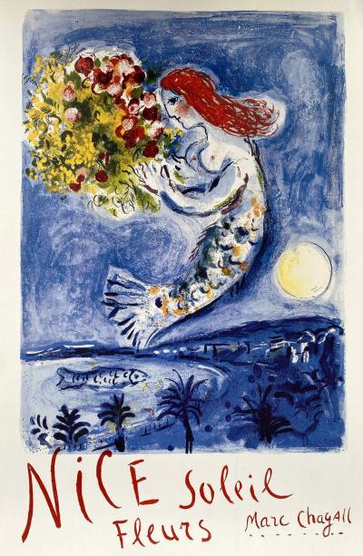 Marc CHAGALL (d’après) - Nice, Baie des Anges - Affiche 2
