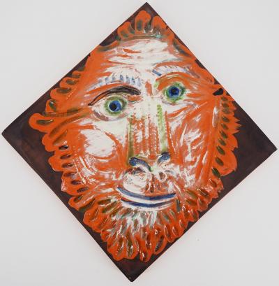 Pablo PICASSO : Tête de Lion, 1968 - Céramique originale, Madoura 2