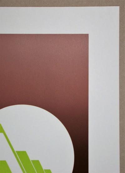 Friedrich GEILER - Concrete Composition, 1974 - Original linocut signed, dated and numbered 2
