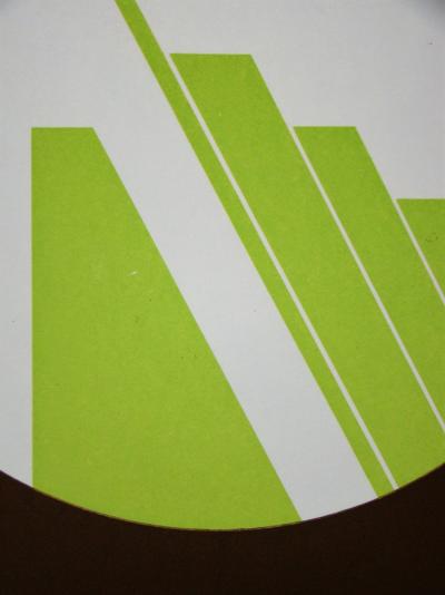 Friedrich GEILER - Concrete Composition, 1974 - Original linocut signed, dated and numbered 2