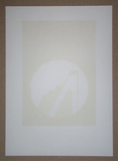 Friedrich GEILER - Concrete Composition, 1974 - Original linocut signed, dated and numbered 2