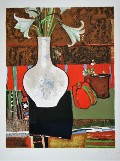 René GENIS - Le poivron, 1968 - Original lithography signed artist proof 2