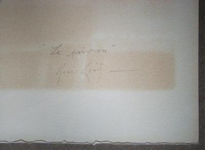 René GENIS - Le poivron, 1968 - Original lithography signed artist proof 2