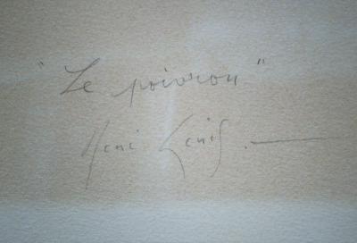 René GENIS - Le poivron, 1968 - Original lithography signed artist proof 2