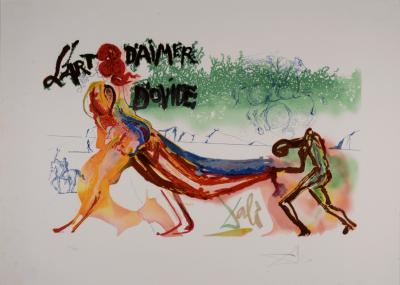 Salvador DALI - Romains, s’il est quelqu’un parmi vous à qui l’amour soit inconnu, qu’il lise mes vers..., c. 1979 - Hand signed lithograph 2