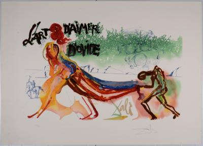 Salvador DALI - Romains, s’il est quelqu’un parmi vous à qui l’amour soit inconnu, qu’il lise mes vers..., c. 1979 - Hand signed lithograph 2