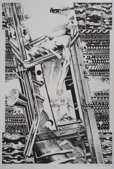 Francisco Melo - Metropolis : Homme du Futur, 1984 - Lithographie originale signée 2