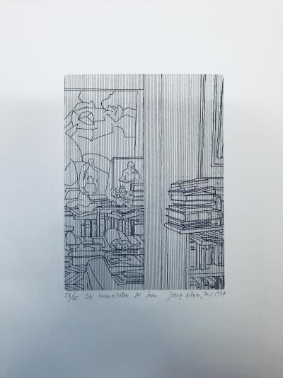 Joerg ORTNER - Les immortelles de Jean, 1977 - Gravure signée au crayon 2