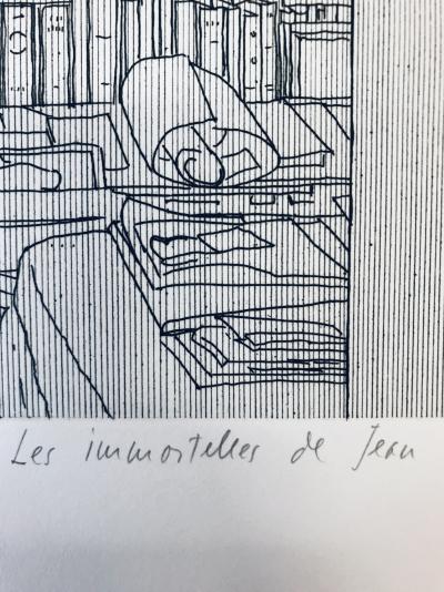 Joerg ORTNER - Les immortelles de Jean, 1977 - Gravure signée au crayon 2