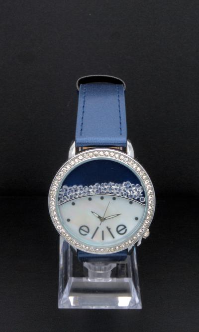 Elite Model’s - Montre femme en métal et bracelet en cuir 2