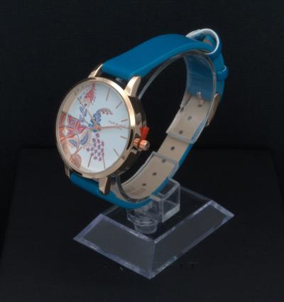 NAF NAF - Montre bracelet en cuir bleu 2