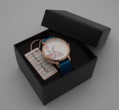 NAF NAF - Montre bracelet en cuir bleu 2