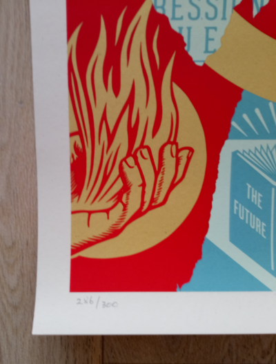 Shepard FAIREY (Obey) - The Future is Unwritten Collage, 2021 - Sérigraphie signée et numérotée 2