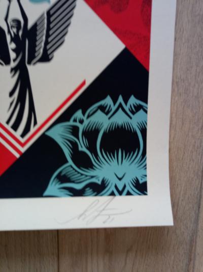 Shepard FAIREY (Obey) - The Future is Unwritten Collage, 2021 - Sérigraphie signée et numérotée 2