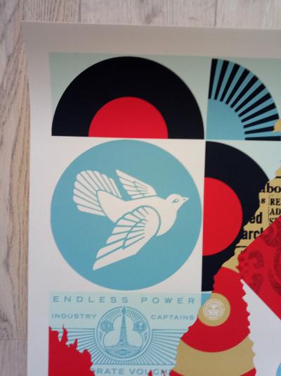 Shepard FAIREY (Obey) - The Future is Unwritten Collage, 2021 - Sérigraphie signée et numérotée 2