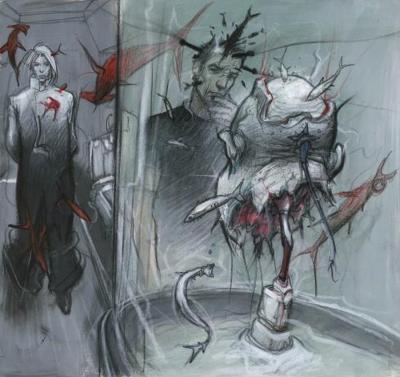 Enki Bilal - La Tête, 2021 - Estampe pigmentaire signée au crayon - Pièce unique 2