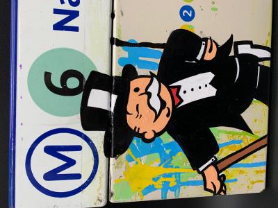 Fat - Monopoly Nation, 2021 - Technique mixte sur plaque de métro 2