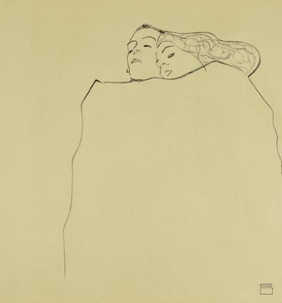 Egon SCHIELE (d’après) - Couple Endormi - Lithographie numérotée 2