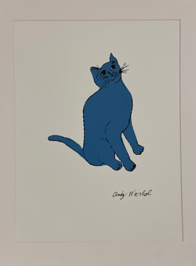 Andy WARHOL (d’après) -  Chat Bleu - Granolithographie 2