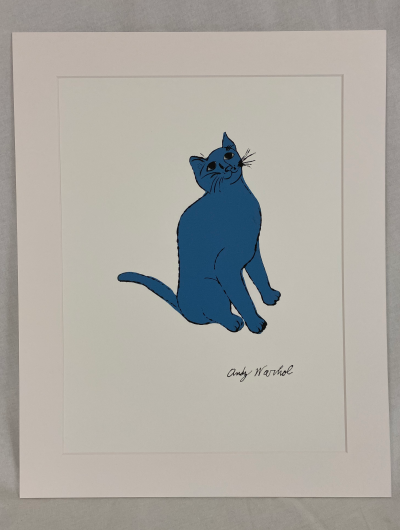 Andy WARHOL (d’après) -  Chat Bleu - Granolithographie 2
