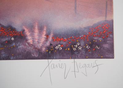 Xavier Degans- Coucher de soleil, 1977 - Lithographie originale signée 2