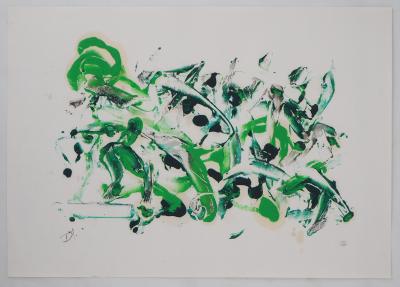 Dora MAAR - Au Jardin -  Technique mixte sur papier 2