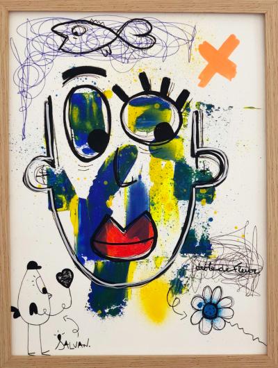 Pauline SALVAN - Drôle de fleur, 2021 - Technique mixte sur papier 2