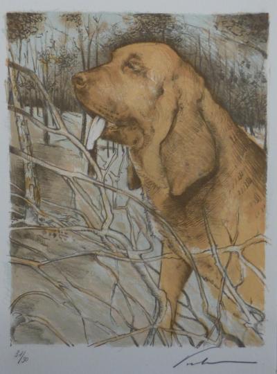 Blaise PRUD’HON - Le chien - Lithographie originale signée 2