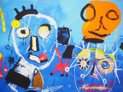 Paul KOSTABI - Hommage aux Beatles - Impression pigmentaire signée 2