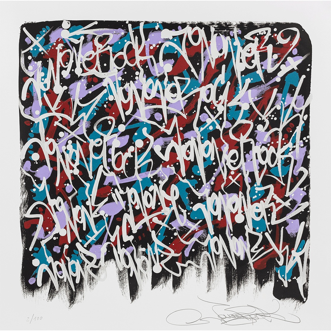 Sérigraphie Originale Signée François Patez - Art Abstrait Numéroté, édition Limitée Sur Papier