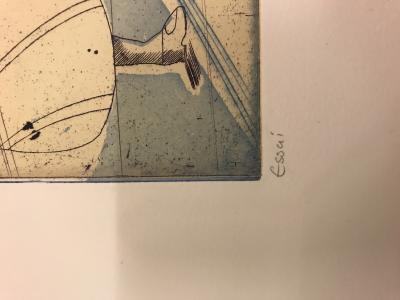 Jorge CASTILLO - Sans Titre - Essai, 1972 - Gravure signée au crayon 2