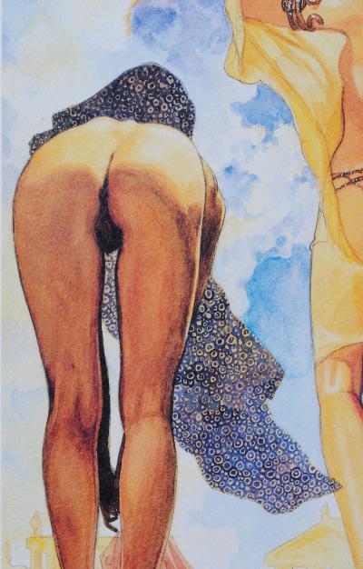 Milo MANARA - Les deux déesses, 2003 - Impression signée au crayon 2