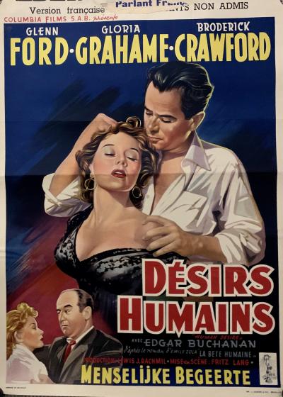Désirs Humains, 1955 - Affiche de cinéma 2