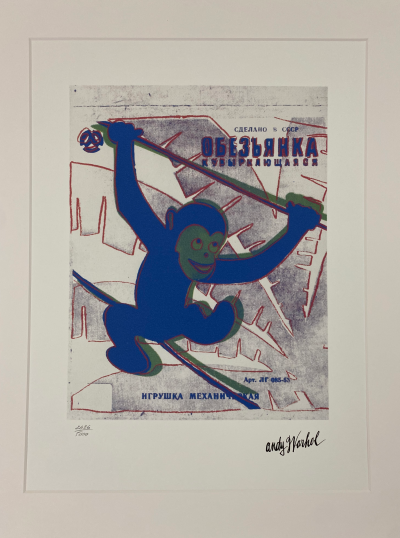 Andy WARHOL (d’après) -White Monkey - Granolithographie 2